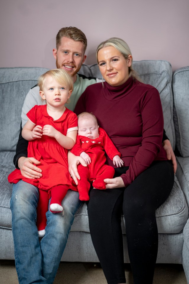 Saskia only met her new baby for the first time three-and-a-half weeks after doctors delivered Betsy