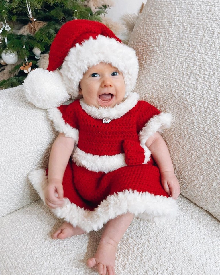 Stacey Solomon celebrated Christmas with new baby girl Rose