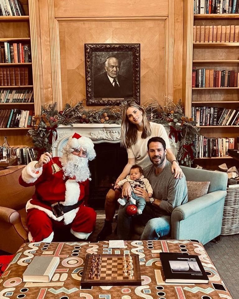 Santa came to visit the family