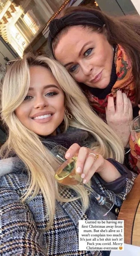 Emily Atack revealed she would be separated from her mum on Christmas Day