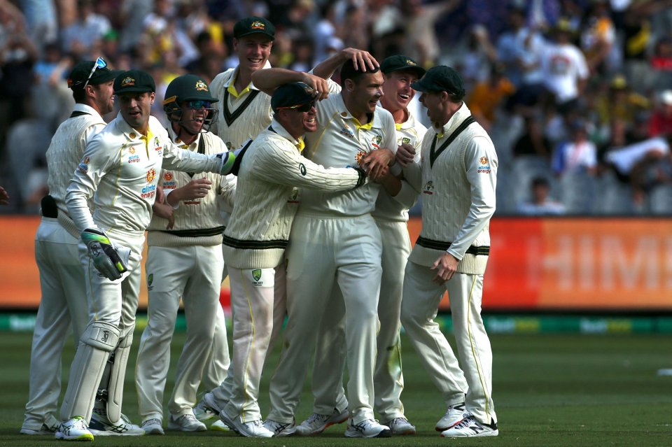 The Australian bowling attack ripped trough England's shocking batting line-up