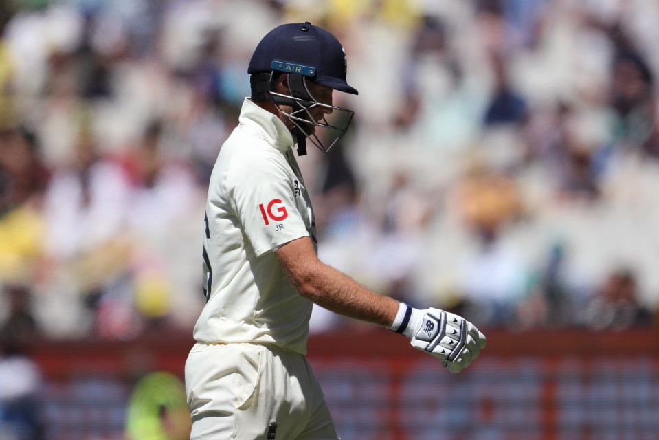 England captain Joe Root was dismissed for 28, England's highest score of the innings