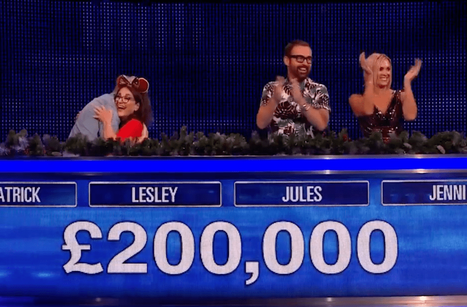 The celebrities celebrated their £200k win