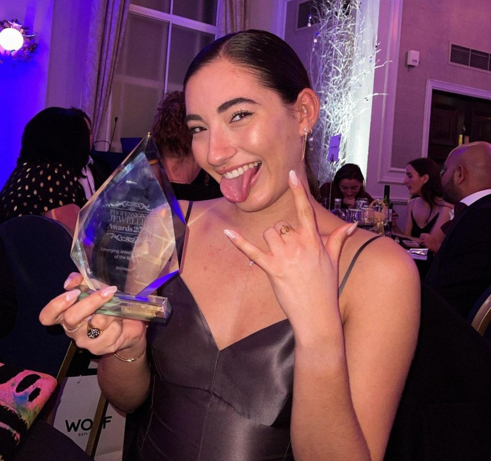 Matilde's jewellery line won a prestigious award at the Professional Jeweller Awards