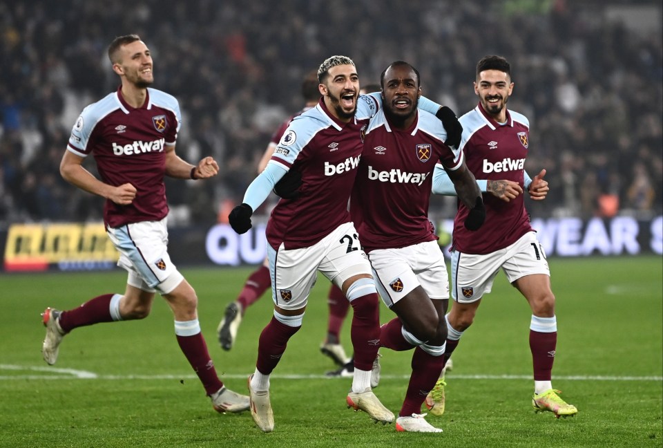 The Hammers stars celebrate getting back on level terms