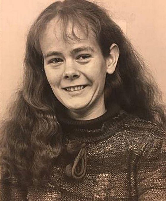 Anne Hegerty looked unrecognisable in a throwback photo from 1983