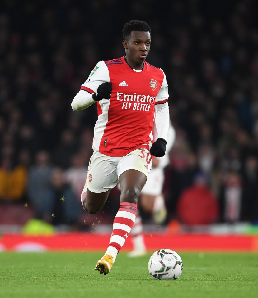 Gunners centre-forward Eddie Nketiah has been linked with a move away from North London in January