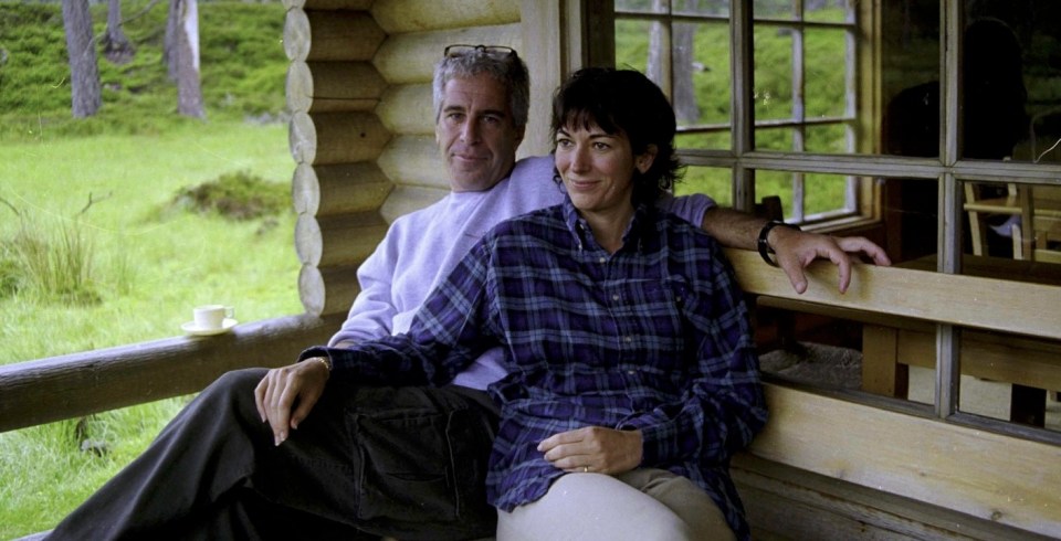 A photo provided by prosecutors during Maxwell’s trial showed her and Epstein cosied up together at the Queen’s log cabin on her Balmoral estate