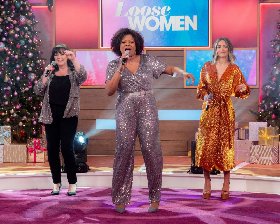 Coleen, Brenda and Frankie performed during today's Loose Women