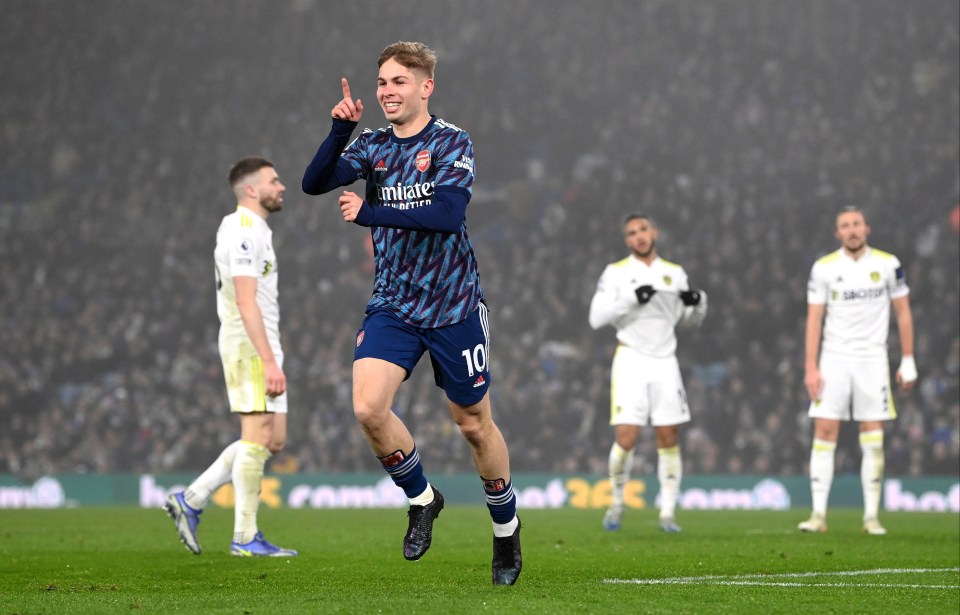 Emile Smith Rowe came off the bench to add to Leeds' issues