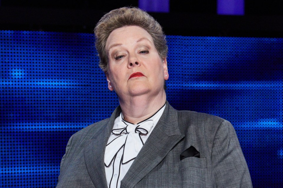 Anne usually appears on The Chase with her trademark severe suited look