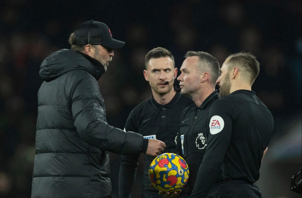 Jurgen Klopp confronted Paul Tierney on the pitch at the end of the match