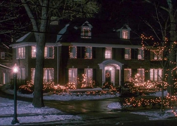 The Home Alone house, seen here in the movie released 32 years ago