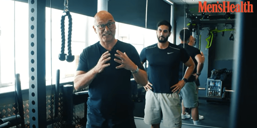 Masterchef's Gregg Wallace has showed off his work out regime to Men's Health