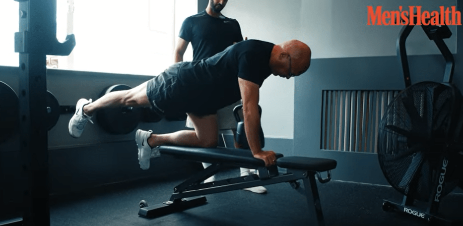 Gregg showed off some of his exercises in a work out video for Men's Health