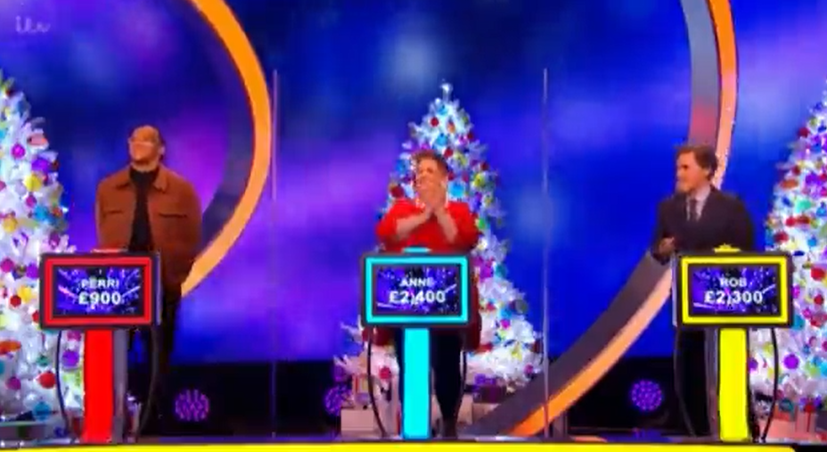 The Celebrity Special also featured Anne Hegerty and Perri Kiely