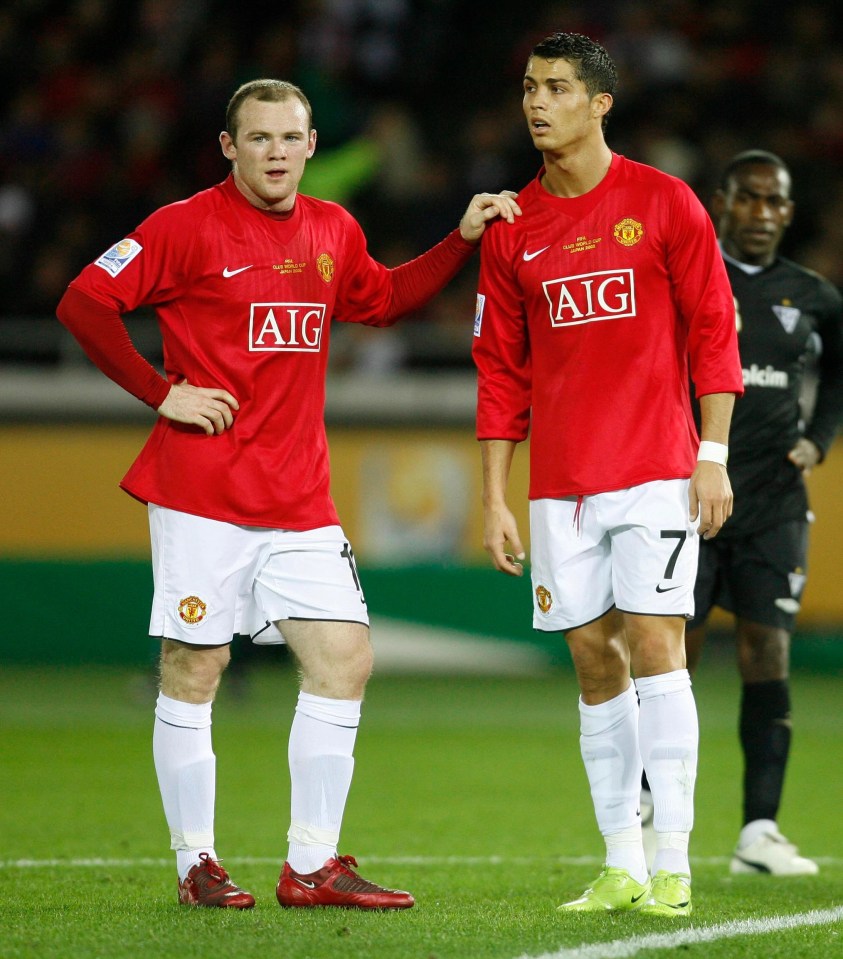 Rooney and Ronaldo played at the club for five years together.