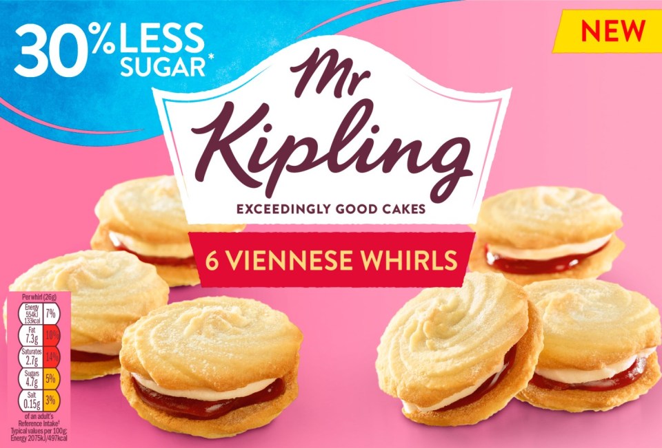 Grab a Tesco Clubcard deal on Mr Kipling reduced-sugar Viennese Whirls