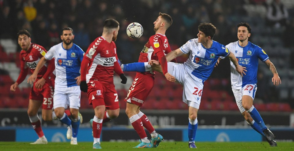 The match between Blackburn Rovers and Middlesbrough was temporarily suspended midway through the second half