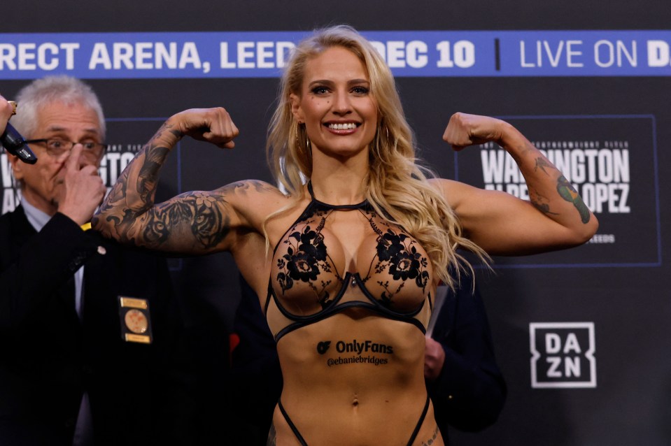 Ebanie Bridges advertised her OnlyFans account ahead of her fight against Shannon O'Connell