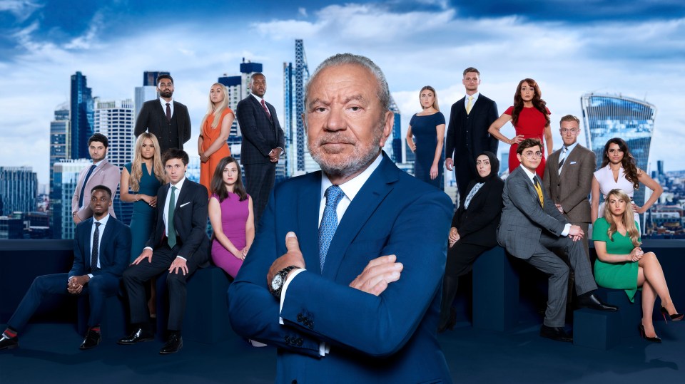 Lord Sugar, pictured with this year's contestants