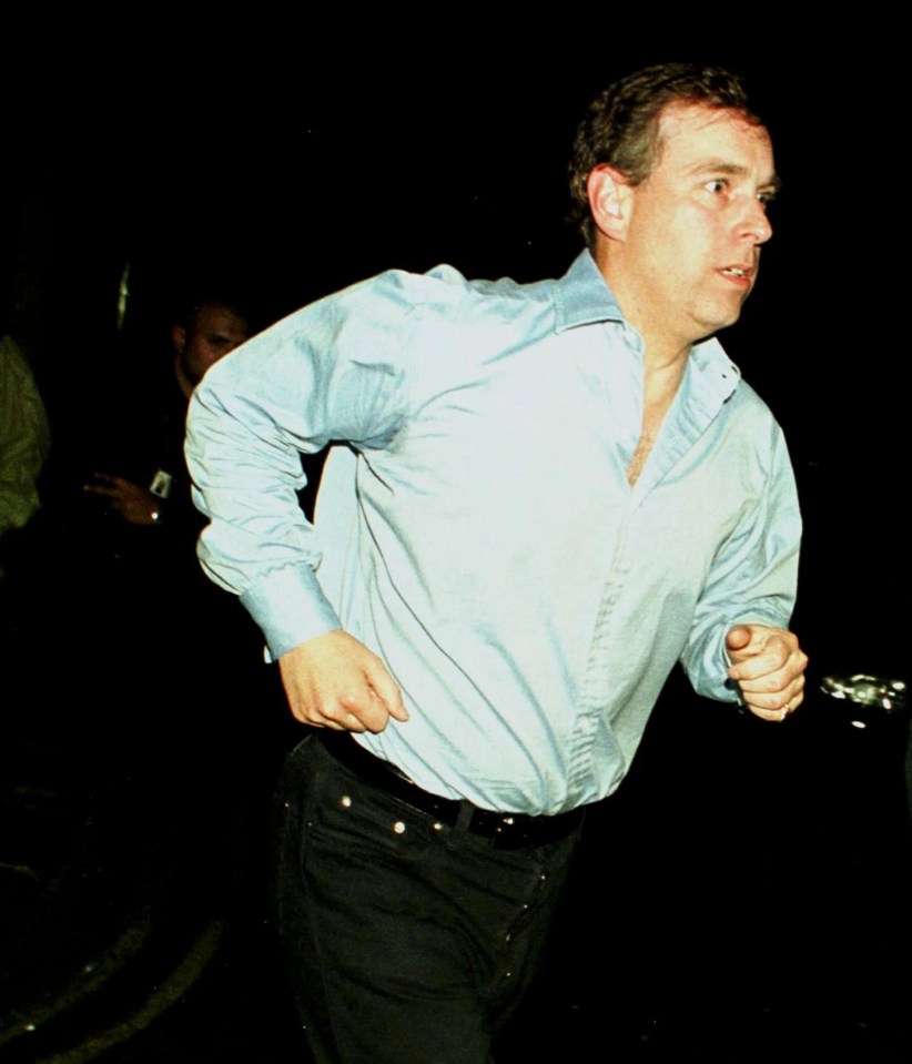 Prince Andrew after a night out in London