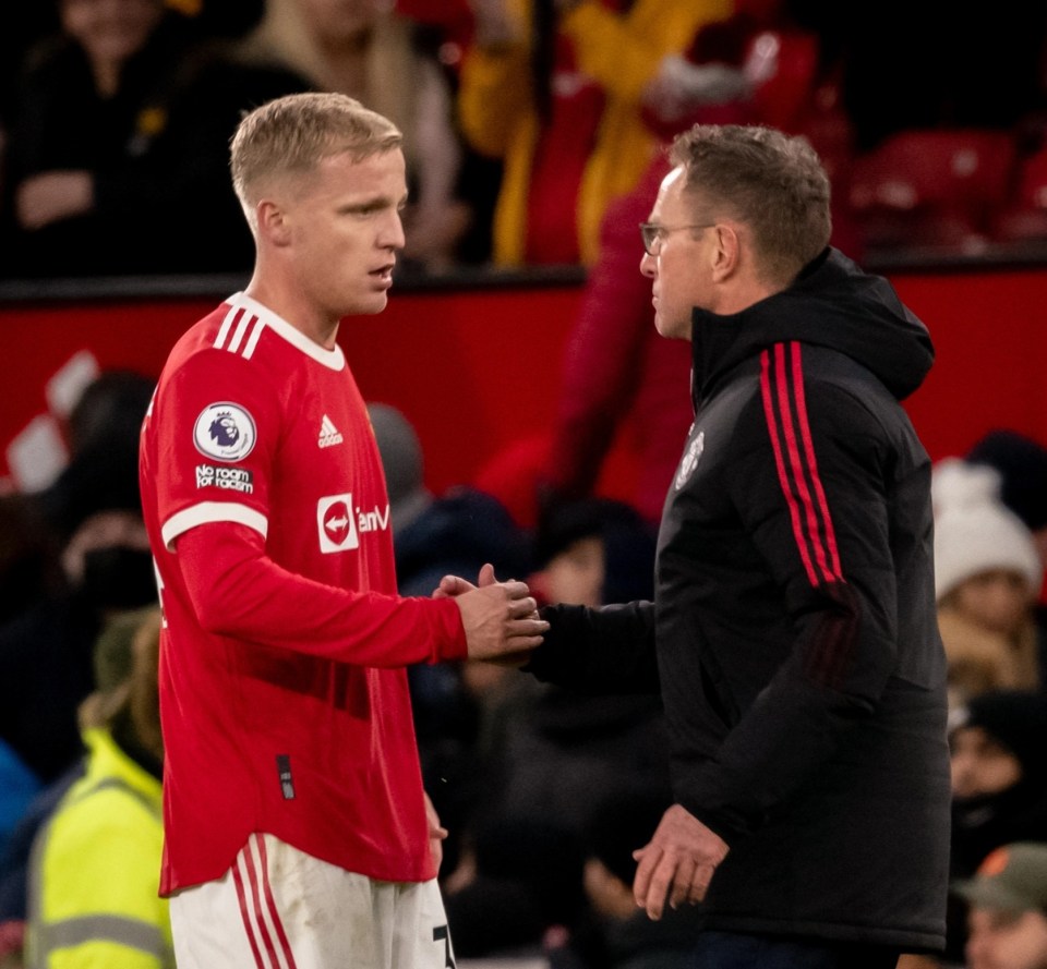 Donny van de Beek could leave Manchester United this month but only if Ralf Rangnick allows