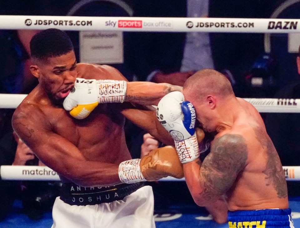 Anthony Joshua was beaten by Oleksandr Usyk in September