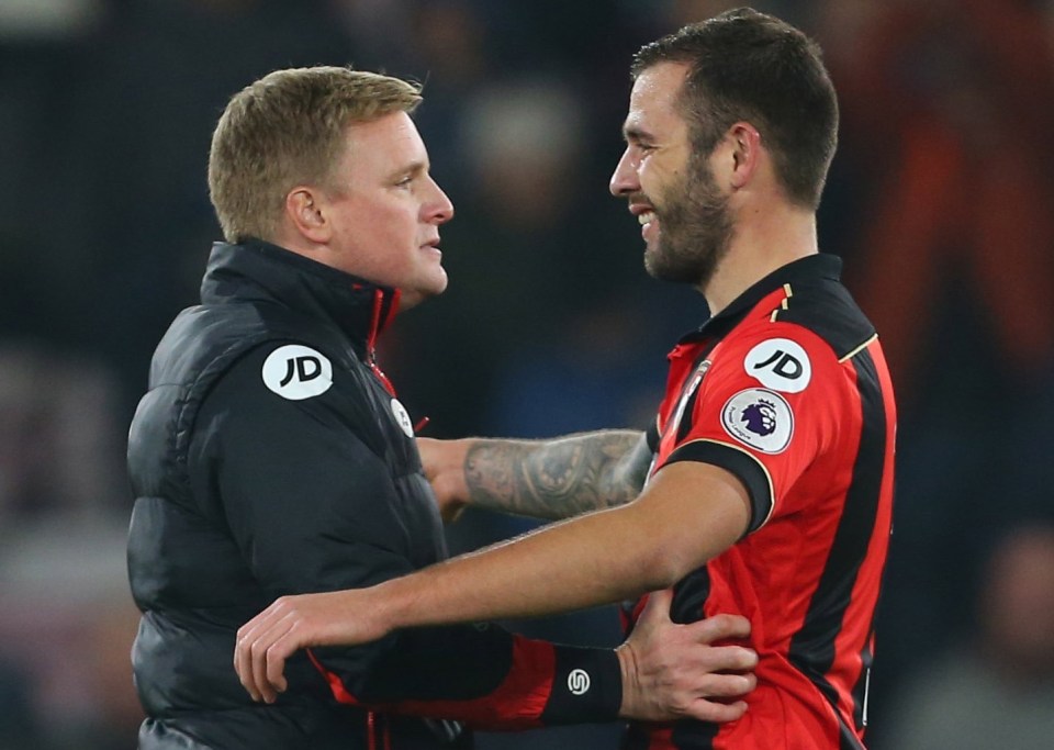 Steve Cook played for Eddie Howe at Bournemouth when he was an up-and-coming young manager