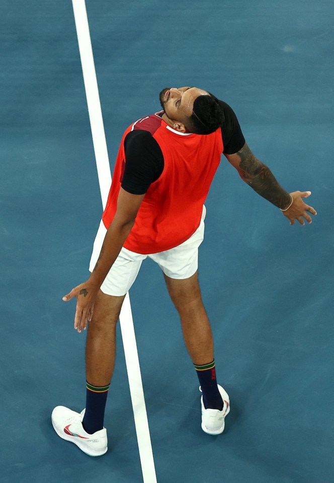 Kyrgios copied Cristiano Ronaldo's celebration after the match