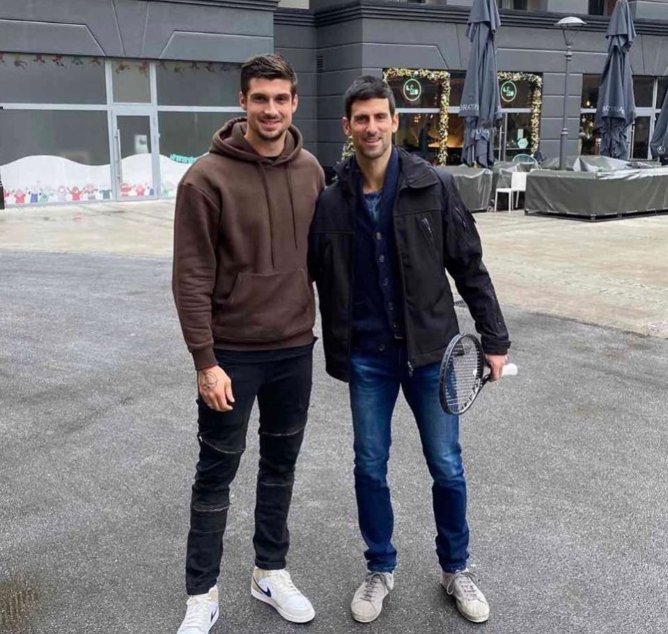 Novak Djokovic was pictured in Belgrade, Serbia, on December  25