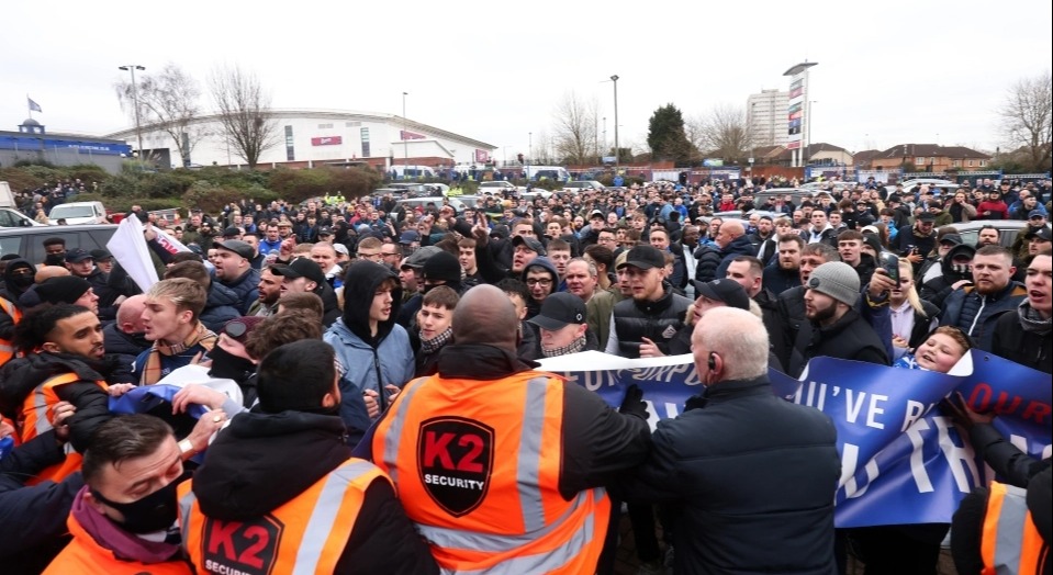 Thousands of angry fans gathered outside St Andrews