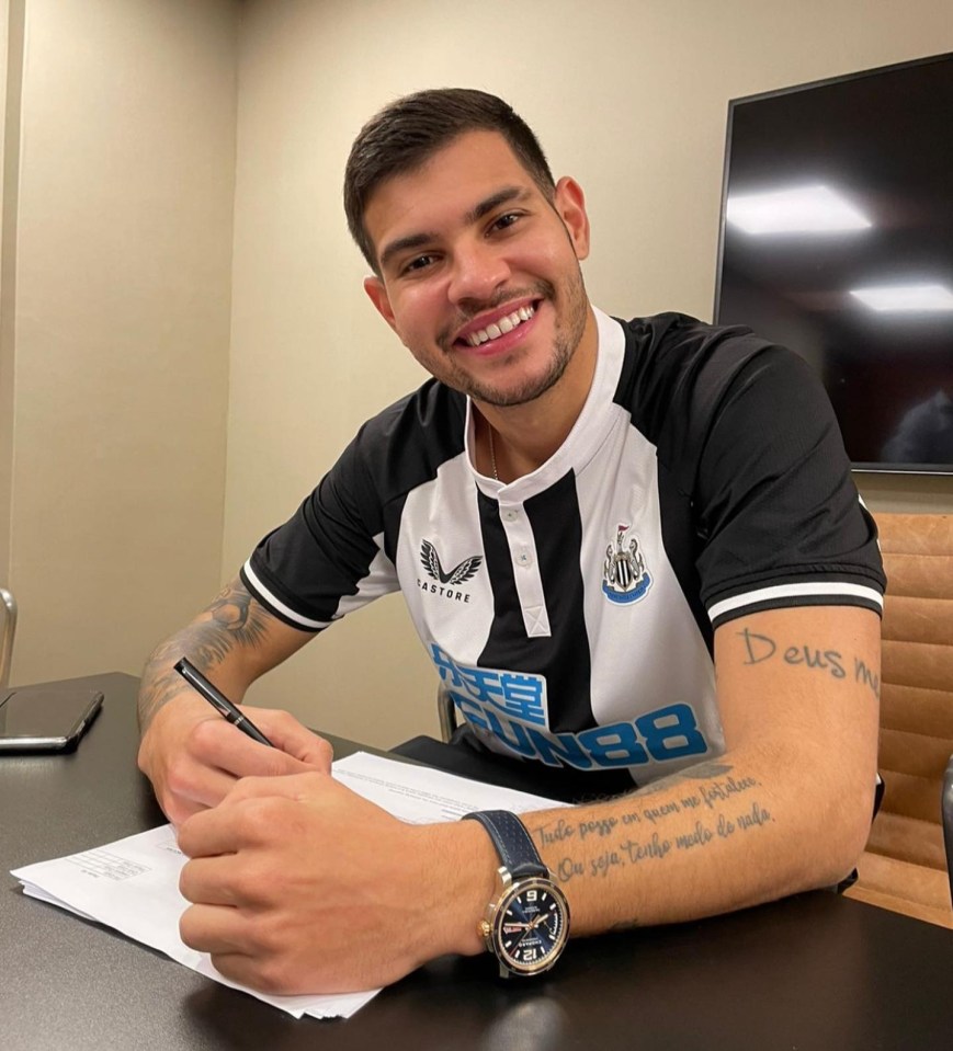 Bruno Guimaraes signed for Newcastle for £35million