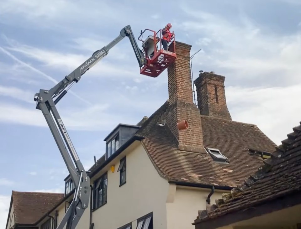 It slips out of her hand and smashes down on the roof below in a teaser clip