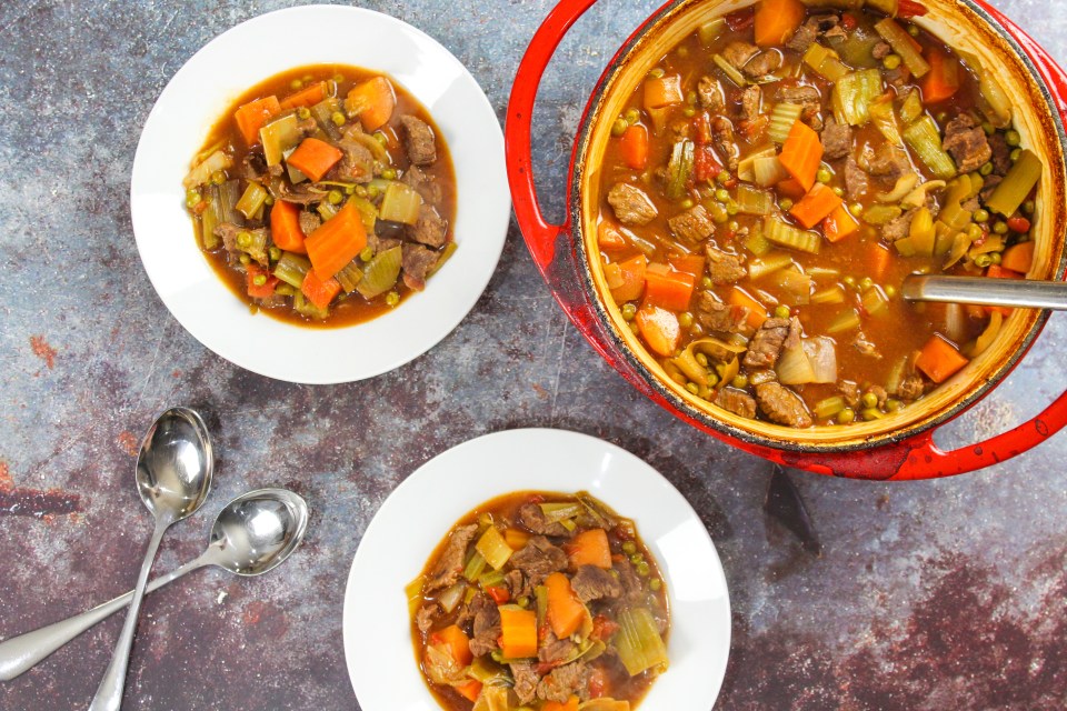 This beef stew serves four but has just 18.7g of fat