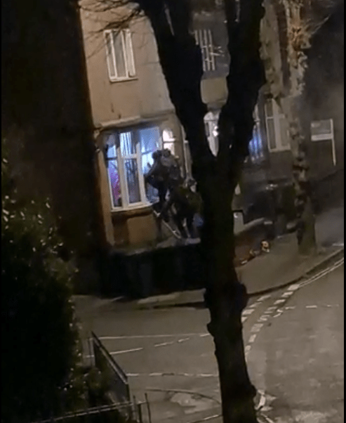 Cops barge through the front windows of Earlsdon home at 8.30pm Thursday night