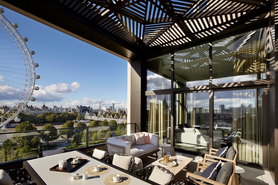 Sitting on the South Bank, the new owner can see across the River Thames to Westminster and the City of London