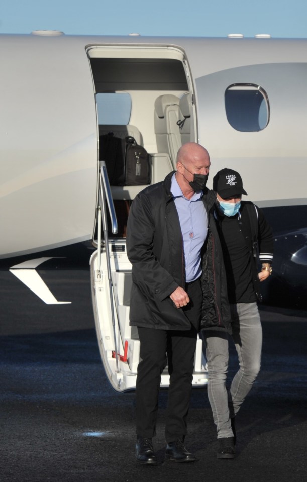 He was welcomed on the tarmac and headed to the training ground