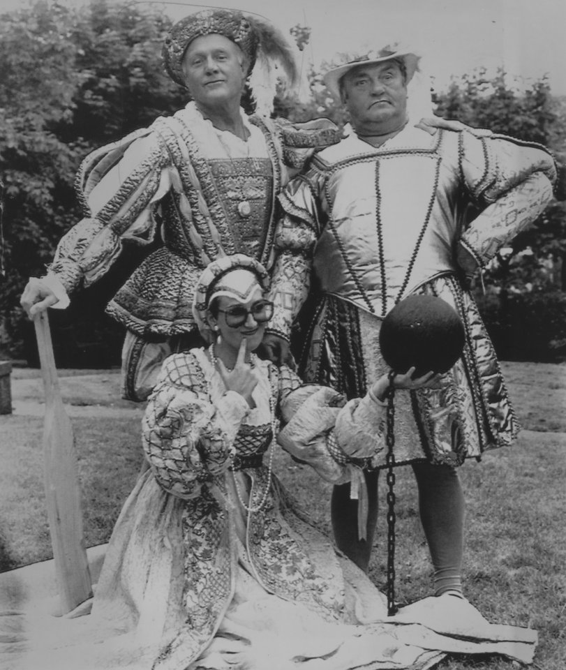 Stuart Hall, Su Pollard and Les Dawson, the three presenters of It's a Royal Knockout