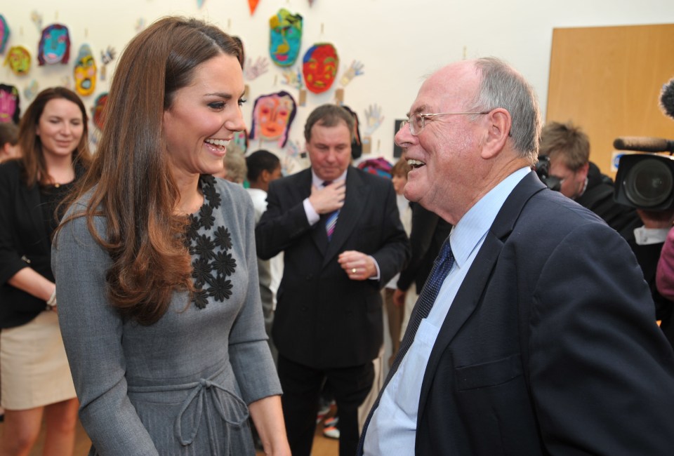 Kate shares a laugh with The Sun's royal photographer Arthur Edwards