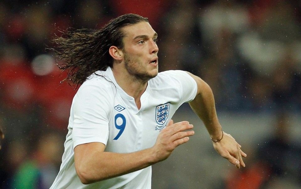 Andy Carroll represented the Three Lions while a Newcastle player in 2010