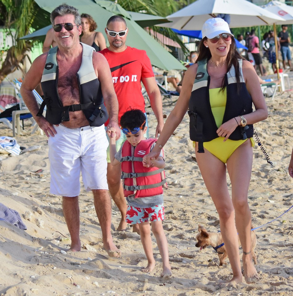 Simon popped the question on their annual holiday in Barbados on Christmas Eve