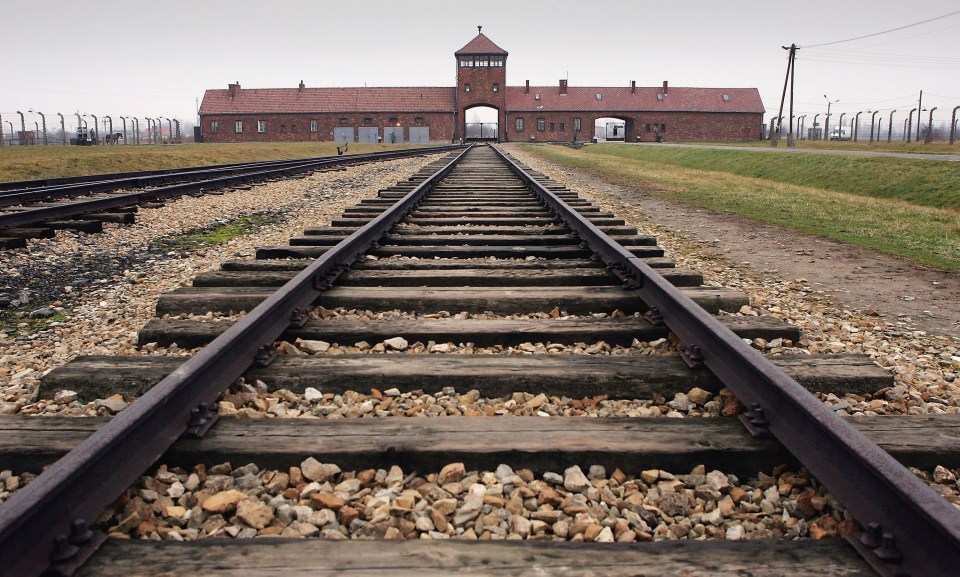 The train tracks which carried Jews and other Nazi victims into Auschwitz