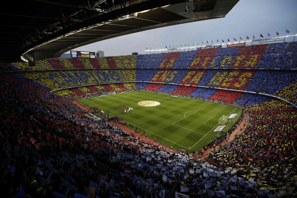 Barcelona’s Nou Camp is one of the most iconic stadiums in world football – but could be renamed Nou Camp Spotify