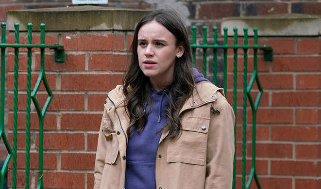 Ellie, 20, plays troubled Faye Windass on the Corrie cobbles