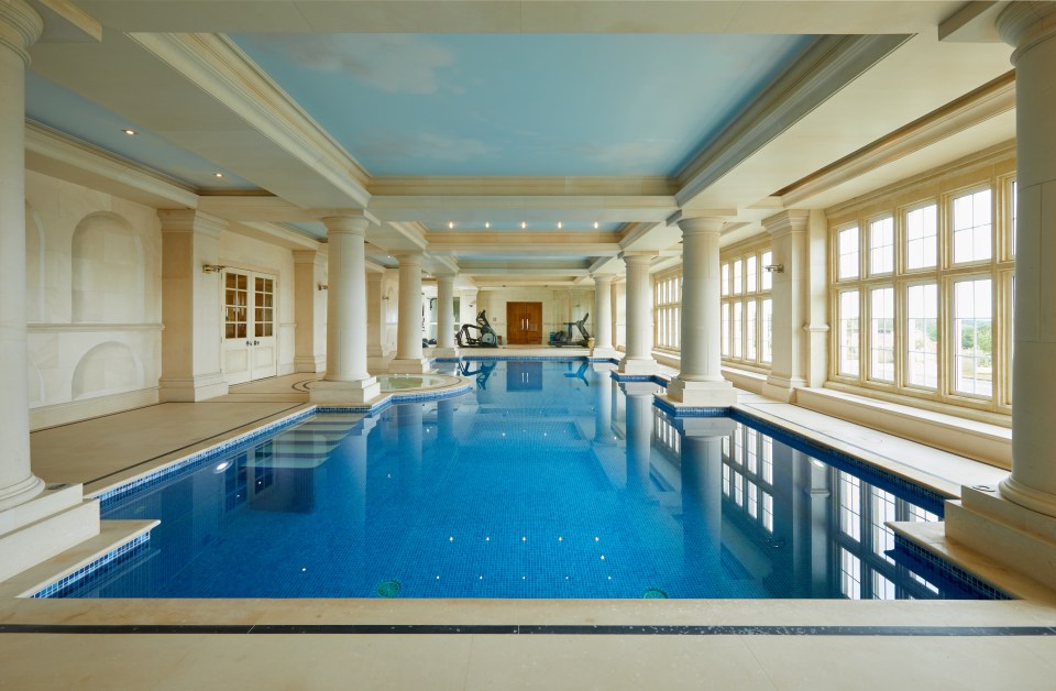 The seven-bed mansion includes a swimming pool