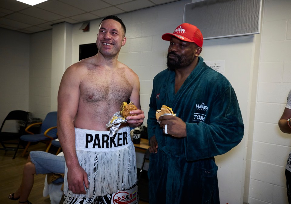 Jospeh Parker and Derek Chisora after their rematch