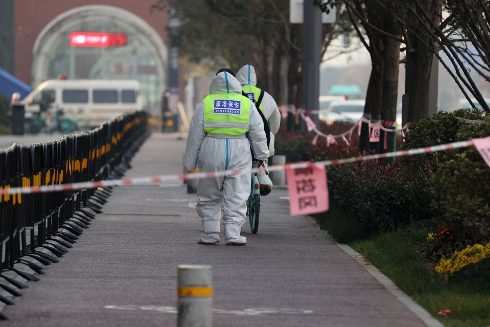 A sealed off area of Xian in China's northern Shaanxi province