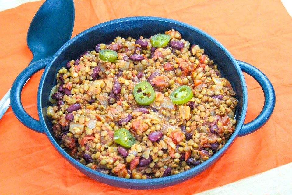 Lentil chilli serves two