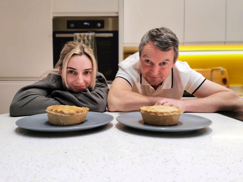 Chloe works with her Dad Noel in their pie making business